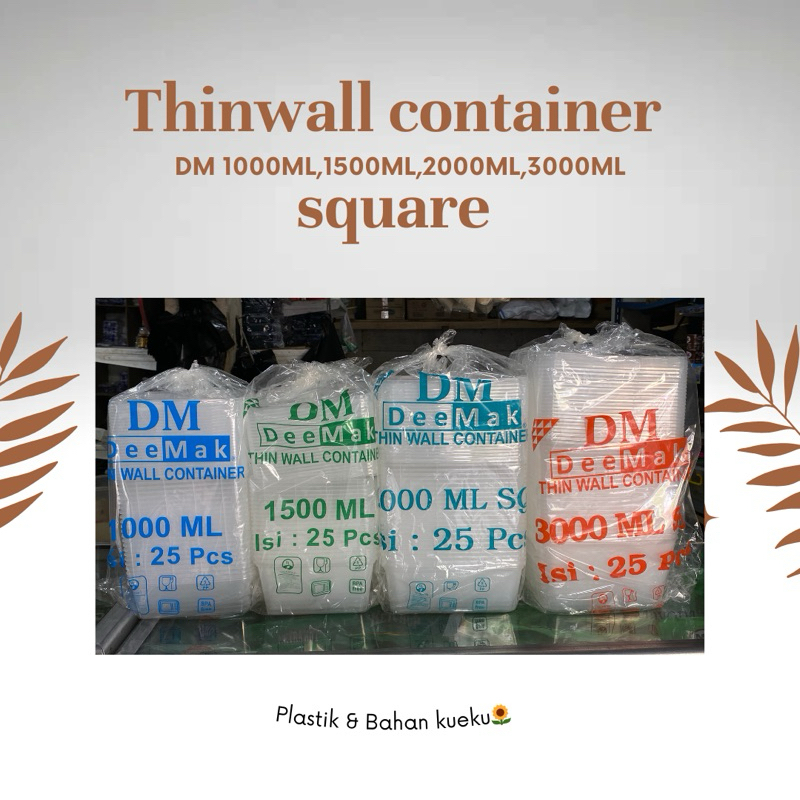 Thinwall DM 3000ml SQ / Thinwall DM 2000ml SW / Thinwall DM 1500ml SQ/ Thinwall 1000ml SQ / Containe