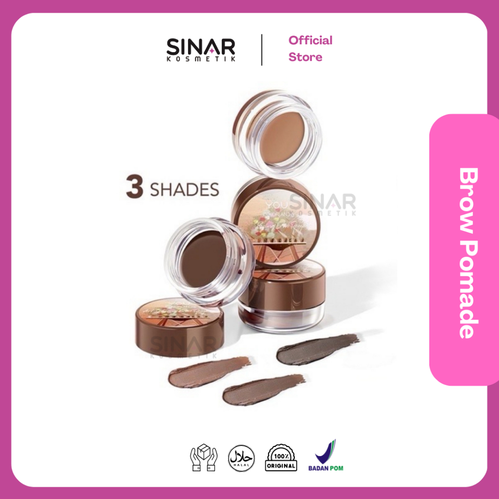 Y.O.U COLORLAND Brow Pomade YOU / Eyebrow Alis Waterproof / Free Kuas