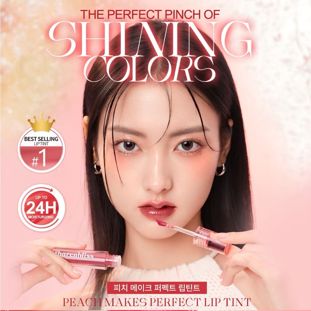 BNB barenbliss Peach Makes Perfect Lip Tint Korea Lip Gloss (24H Moisturizing) Lip Tint yang Ringan 