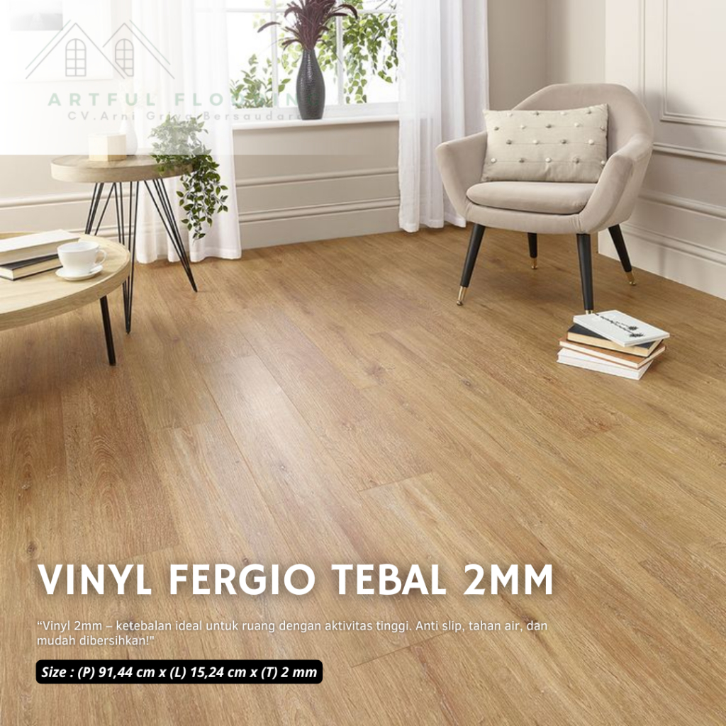 Vinyl Plank Fergio - Tebal 2mm / motif wood