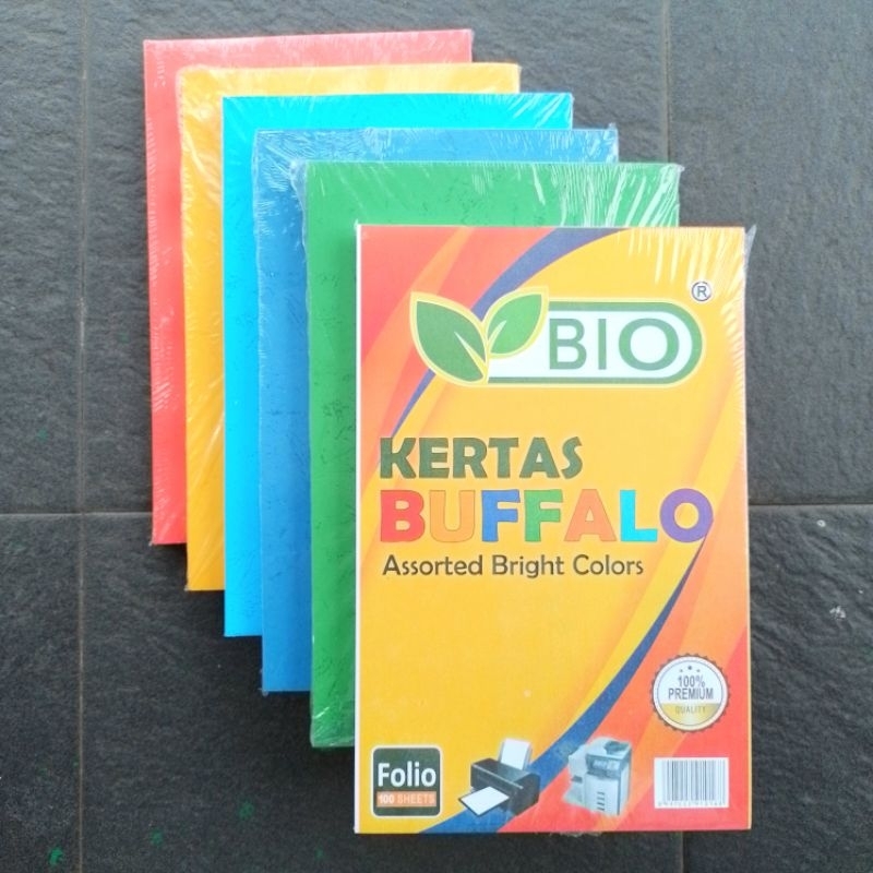 

Kertas Sampul Cover Jilid Bufallo Bio F4 150 gsm ( Pak ) [ Original ]
