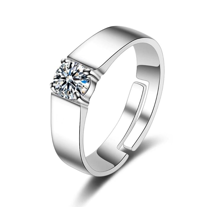 MAN RING 83 MOISSANITE  SILVER 925 | WEDING PARTY | TUNANGAN | CASUAL RG040