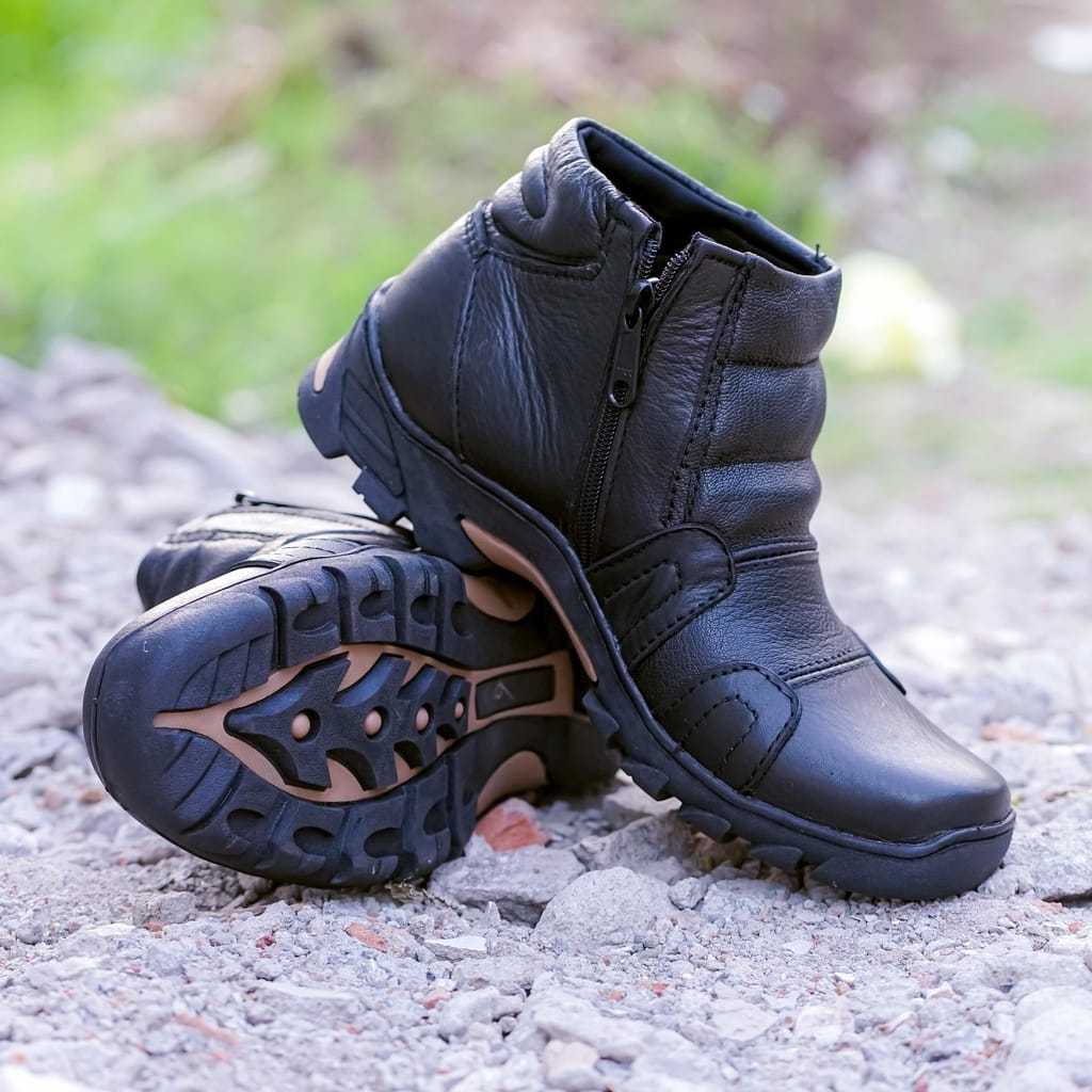 Sepatu Boots Pria Kulit Asli - Sepatu Boots - Sepatu Biker Pria