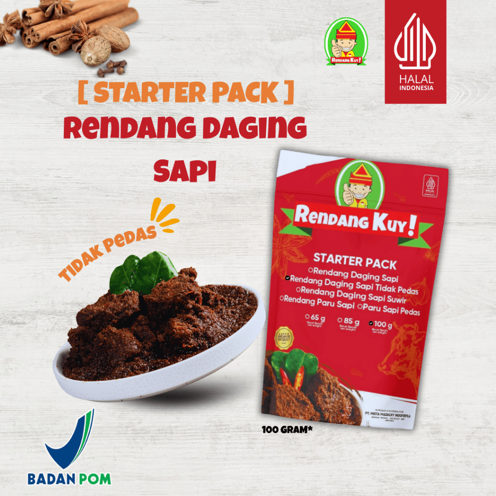 

Rendang Kuy! - Starter Pack Rendang Daging Sapi Tidak Pedas 100 Gram