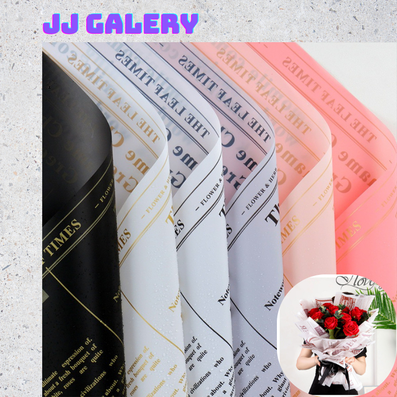 

Isi 20 LEMBAR Flower Wrapping Paper Waterproof Motif Koran Newspaper Kertas Bunga Buket Cellophane KB012