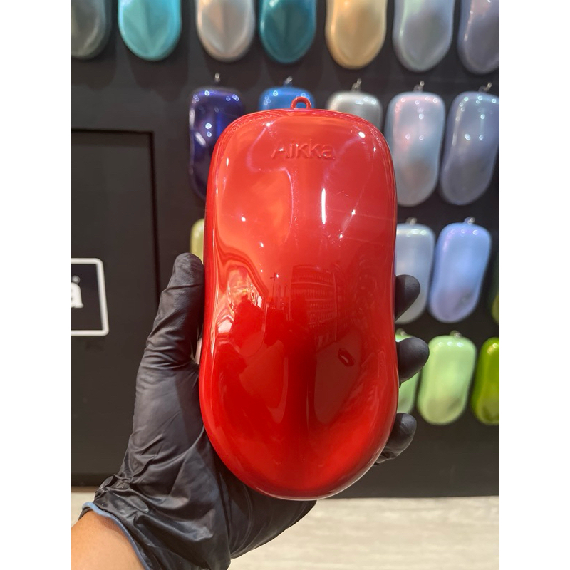 TOMATO RED SOLID CS 20. CAT PU WARNA SOLID MERAH MOTOR MOBIL