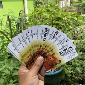 Cetak Kupon Daging Kurban Idul Adha / Cetak Voucher / Cetak Kartu Kurban Karcis Custom Satuan Termur
