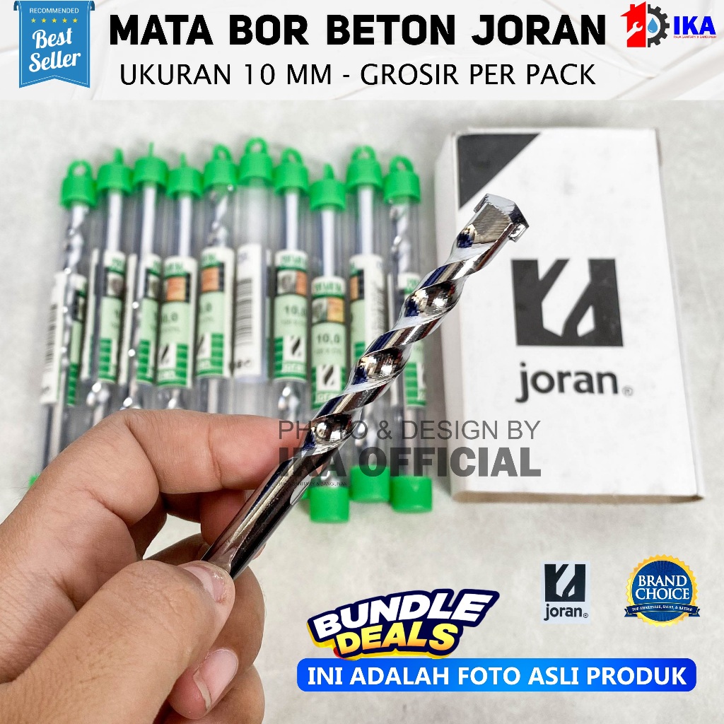 1 BOX Mata Bor Beton 10 MM - 10 PCS JORAN ORIGINAL / Mata Bor Beton Tembok HSS Drill Bit Mata Bor