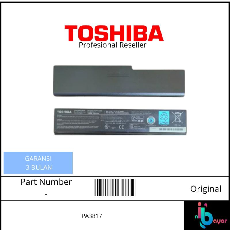 Baterai Toshiba C600 C640 C645 C635 C605 - ORIGINAL