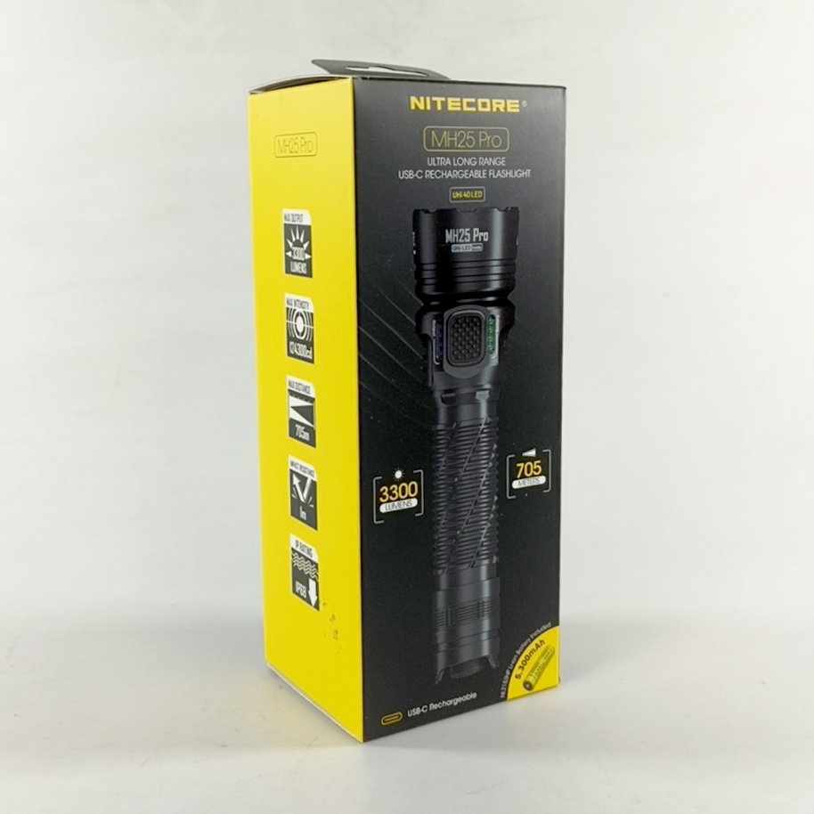 NITECORE original Senter LED Flashlight Tactical NiteLab UHi 40 3300 Lumens - MH25 Pro - Black