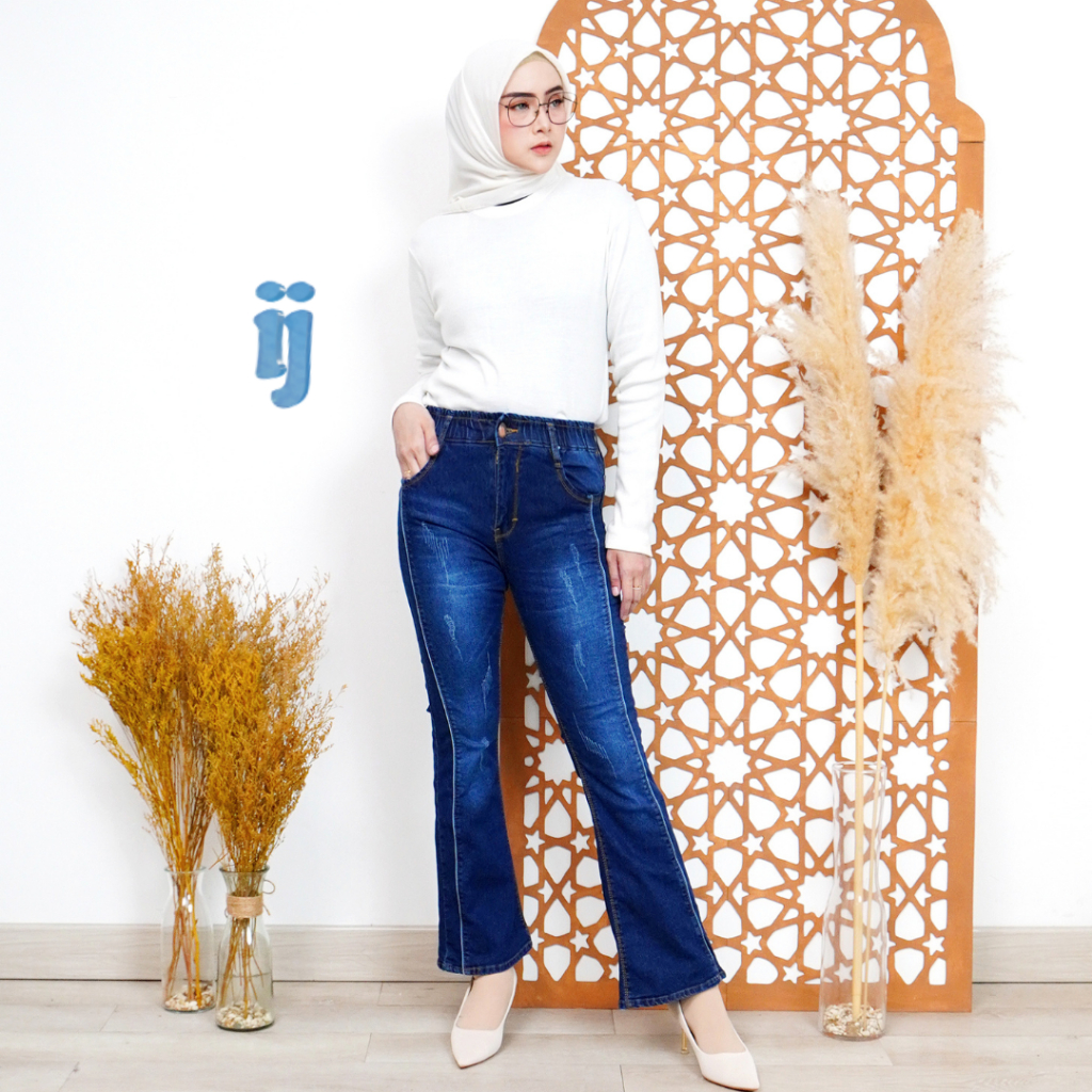 INV - Jeans Cutbray Wanita - Celana Jeans Cutbray - Jeans Cutbray Stretch Wanita