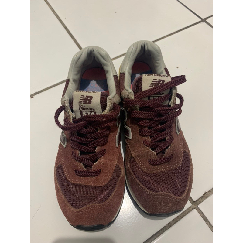 NEW BALANCE 574 ORIGINAL BURGUNDY SIZE 38