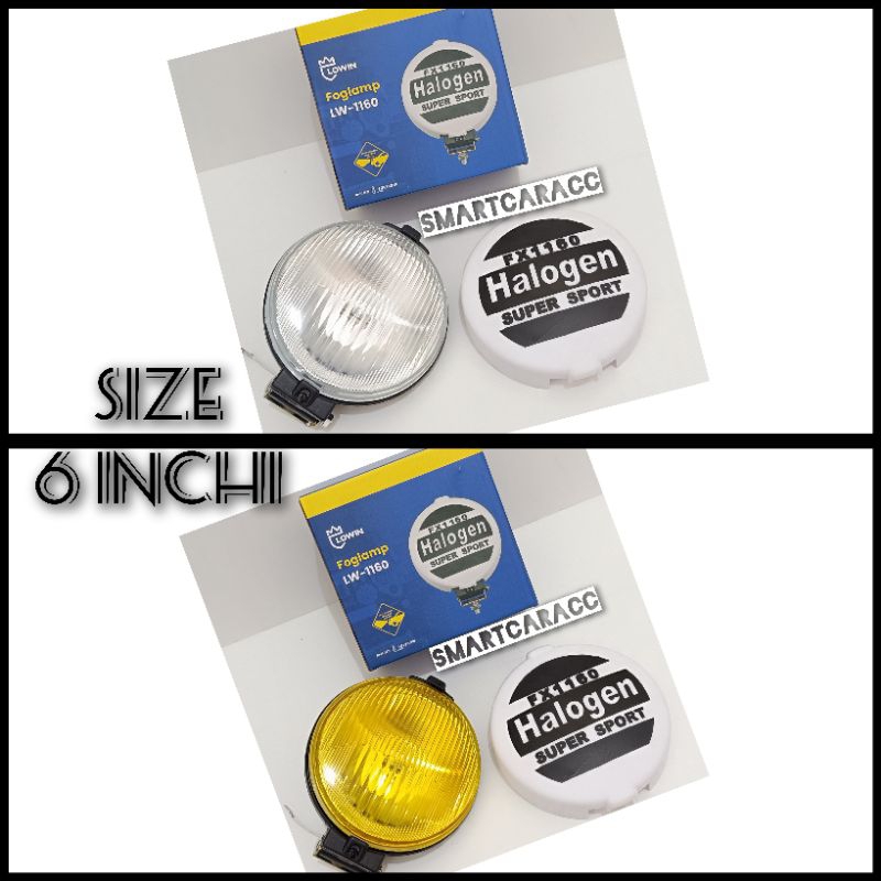 Lampu Kabut Foglamp Fog Lamp Halogen Comet Bulat 6 Inci LW1160 Universal