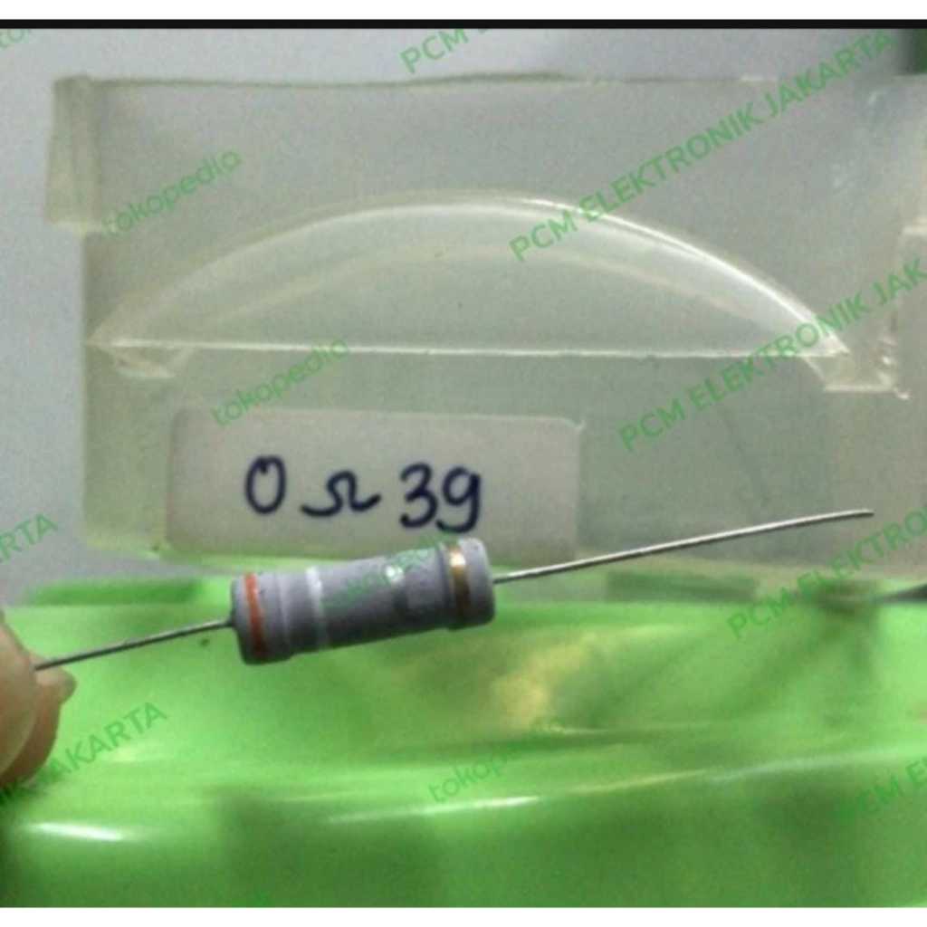 RE3172 resistor r 2watt 2wat 2w r2w 2 watt wat 0.39r 0.39 ohm 0.39ohm Or39 by PCM LTC GLODOK