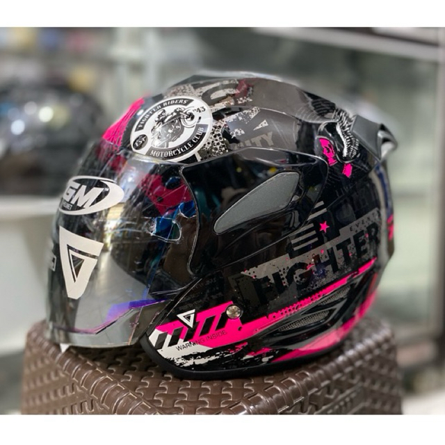 Helm GM FIGHTER MOTIF MOTORCLUB ORIGINAL