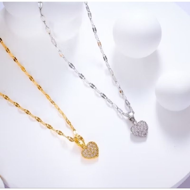 Kalung Titanium Anti Karat anti Alergi Kalung Wanita [BISA COD]