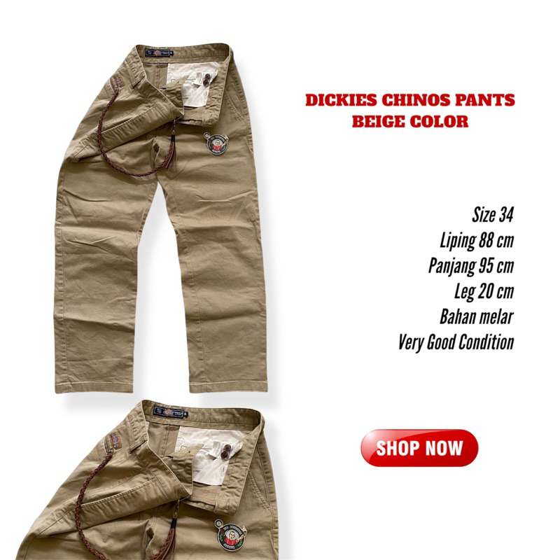 DC Chinos long pants beige color second