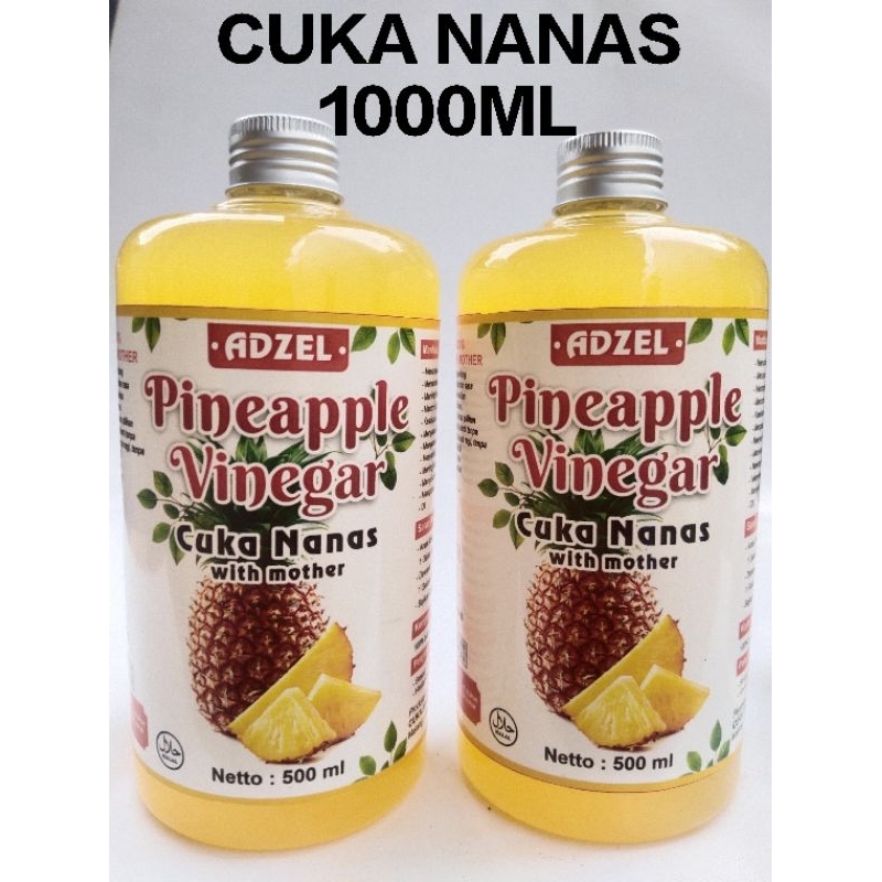 

cuka nanas asli adzel 1000ml - cuka nanas murni 1 liter - pineapple vinegar with mother
