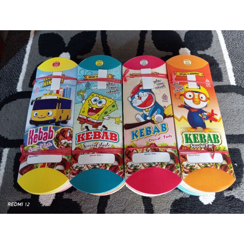

Dus Kebab Karakter SpongeBob 4 Gambar 24x9 cm isi 100 lembar