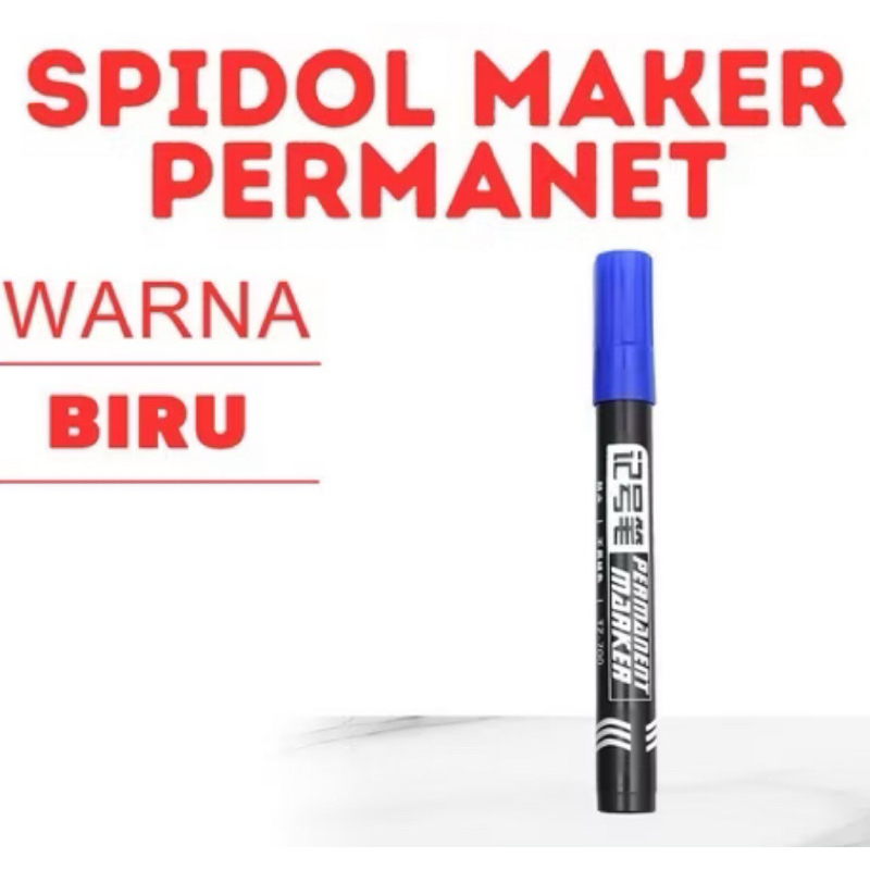 

Spidol Permanent Marker Tinta Biru Bisa Diisi Ulang