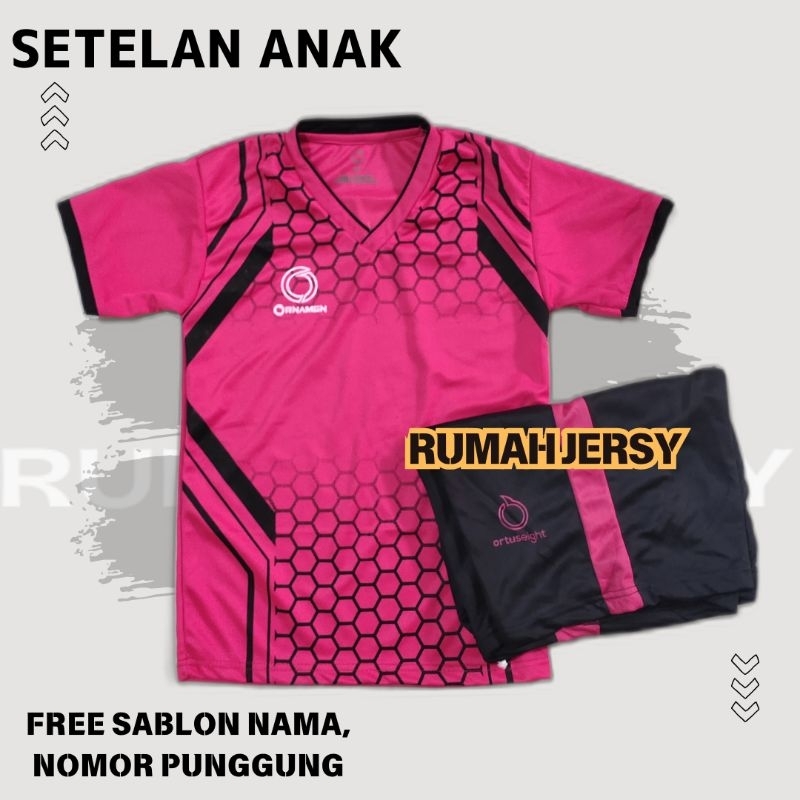 ( FREE ) SABLON NAMA+NOMOR JERSY OLAHRAGA ANAK SD/SMP JERSY SEPAK BOLA /JERSY FUTSAL /JERSY VOLLY /J