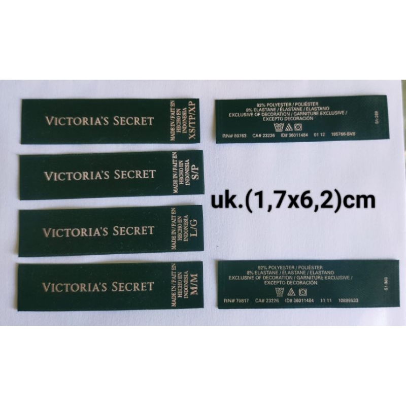 

Tag Label Pakaian Label Tag ( Main, Misc, Care, Flag ) Label Merek victoria secret