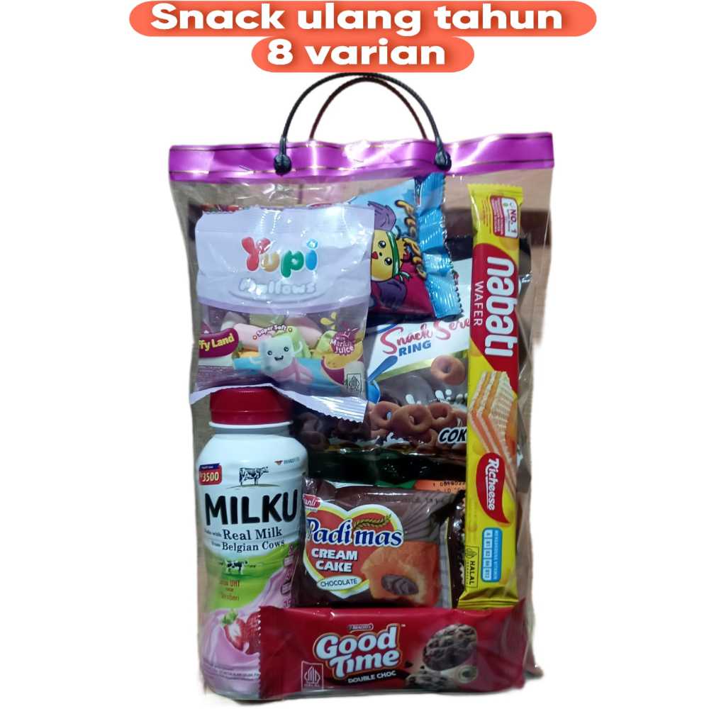 

10 Bungkus Bingkisan Snack Ulang Tahun Anak / Paket Snack Ultah Terlaris