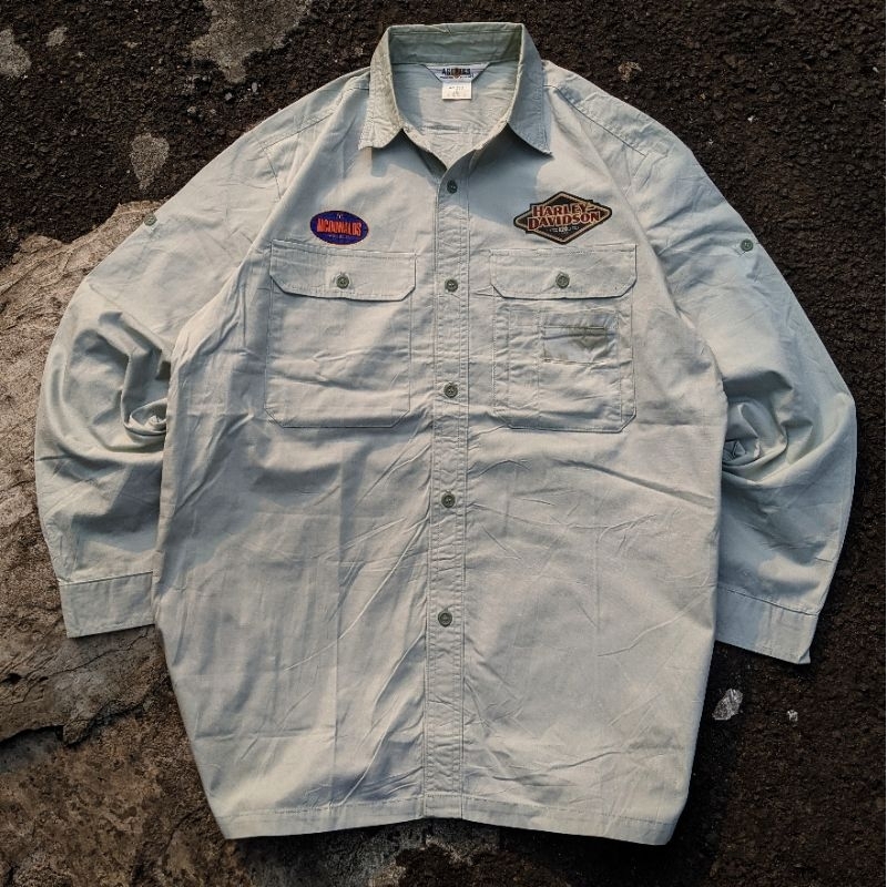 Harley Davidson Custom Patch Work Shirt