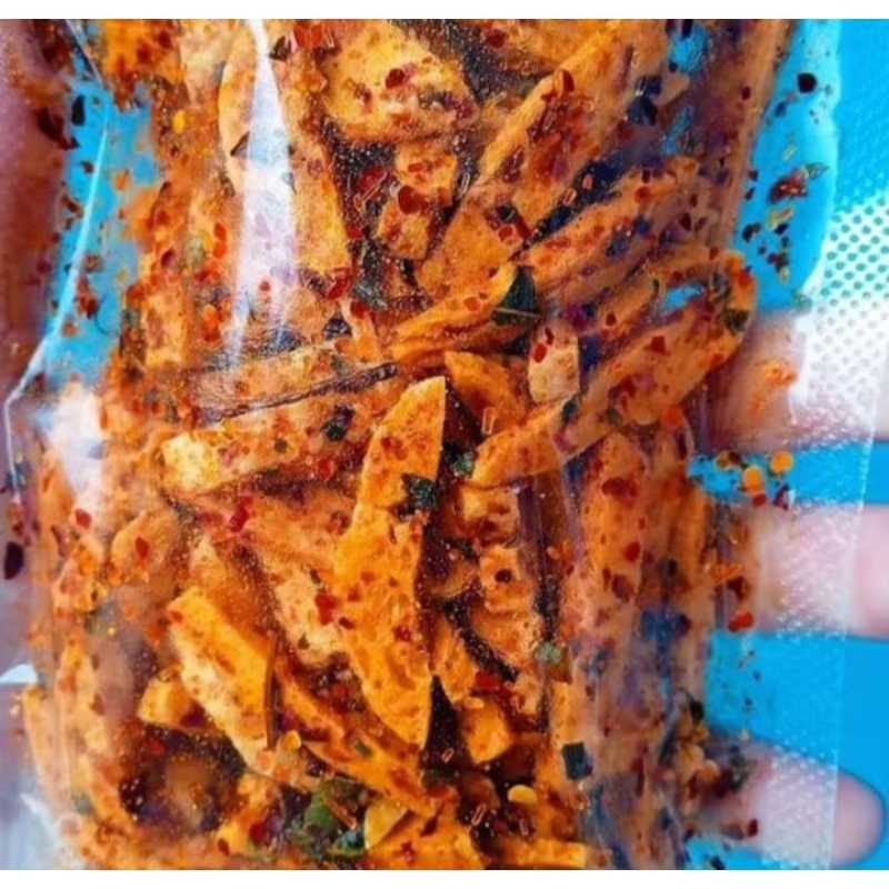 

Basreng/Bakso Goreng 100gr Pedas Daun Jeruk