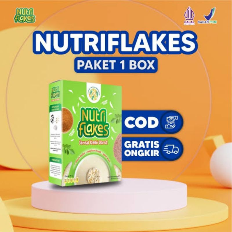 

Nutriflakes Sereal Umbi Garut Atasi Asam Lambung, Maag Herbal BPOM Halal