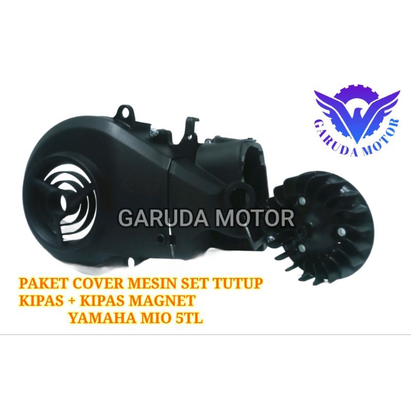 PAKET COVER MESIN KONDOMAN MESIN SET TUTUP KIPAS  DAN KIPAS MAGNET MAGNIT MIO KARBU MIO SPORTY MIO S