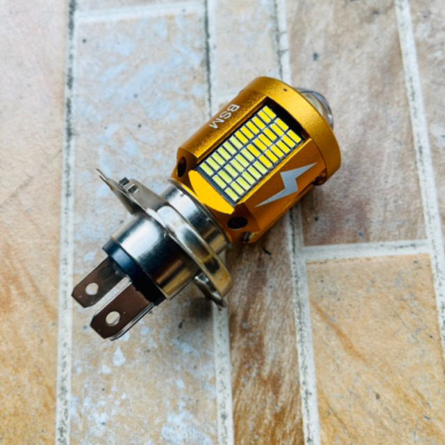 bohlam bolam lampu H4 LED 12 volt dua warna PUTIH KUNING AC DC vespa excel