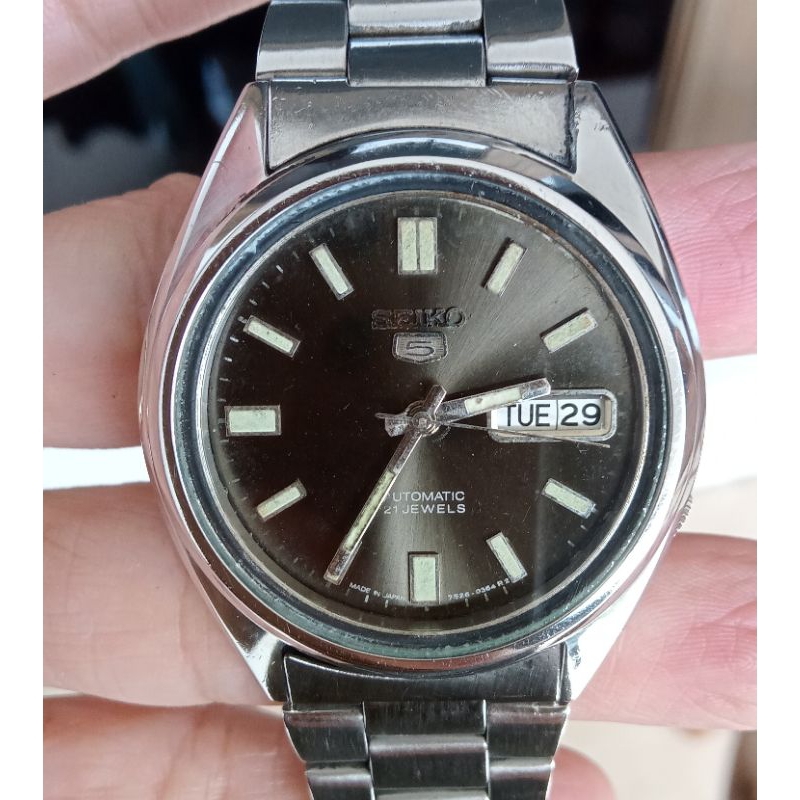 Seiko Automatic Cal 7s26 Sunburst Black Dial 