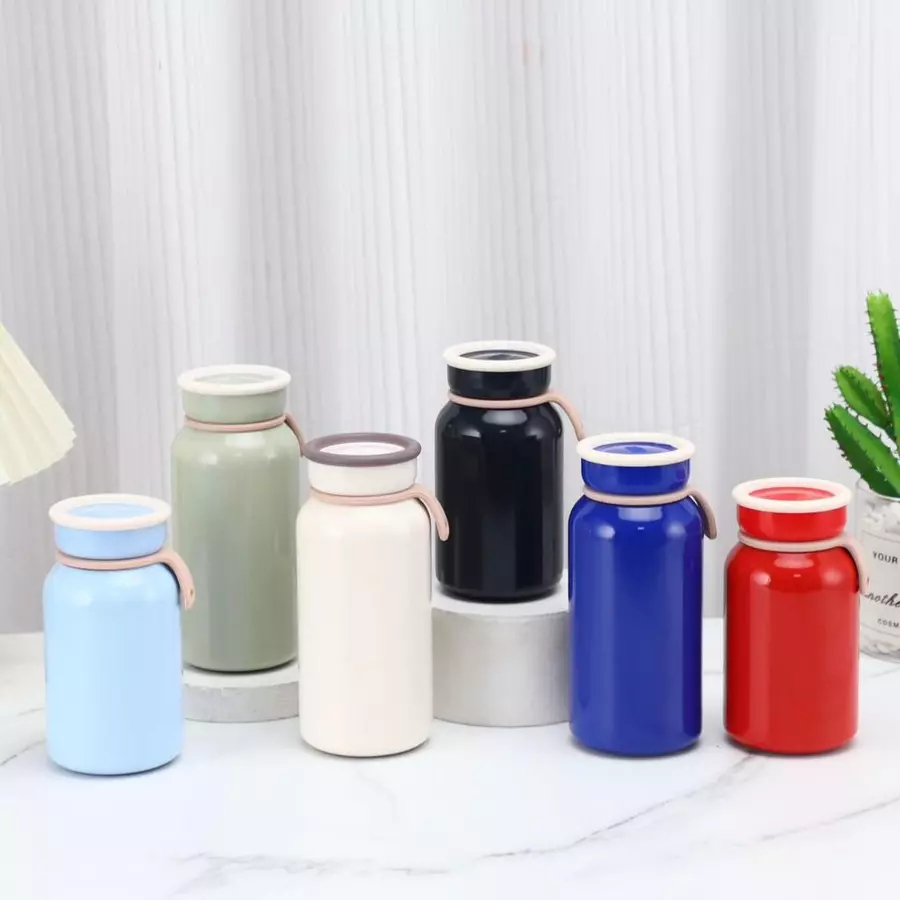 Tumbler Milk Termos Mini Stainless Steel 400ml SUS 304 / Botol Minum Termos Stainless Viral