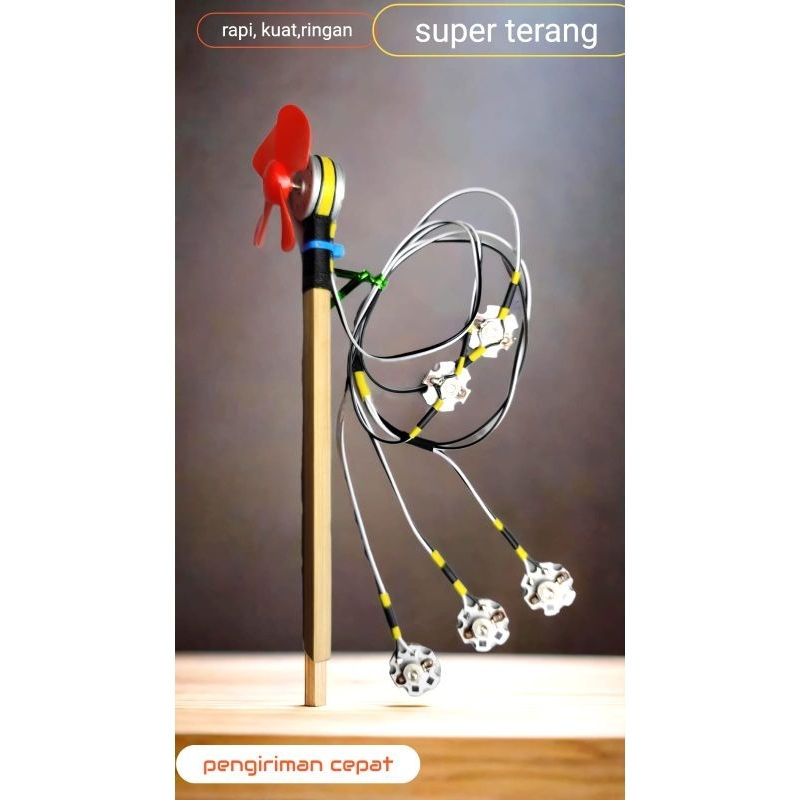 dinamo lampu layangan 5led hpl,fullset, lengkap SUPER TERANG