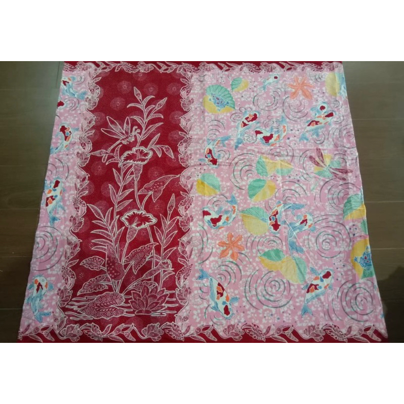 EXCLUSIF KAIN BATKK KOMBINASJ TULJS MOTIF IKAN KOI PICASSO/ BAHAN KATUN PRIMIS HALUS/ ASLI BATIK PEK