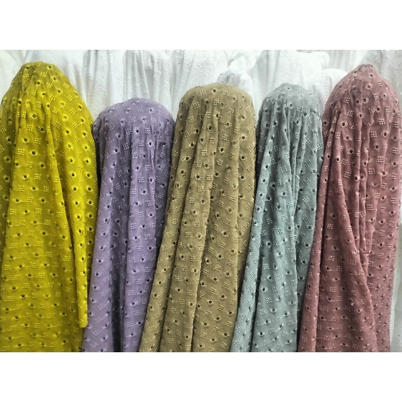 Bahan/kain Katun Paris Bordir