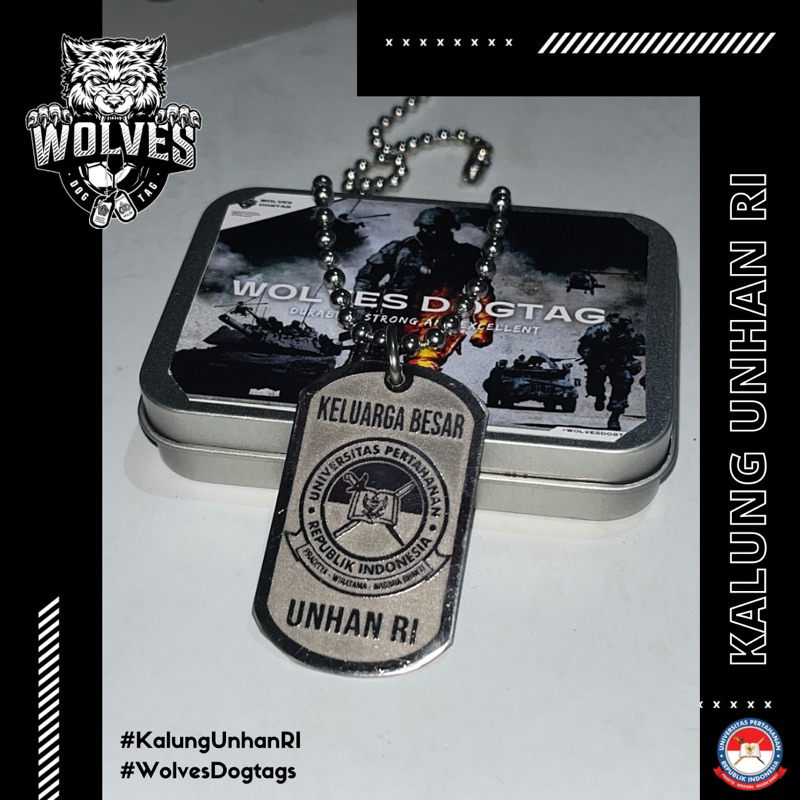 Kalung UNHAN RI / dogtag logo unhan / Kalung logo unhan ri / universitas pertahanan / aksesoris unha