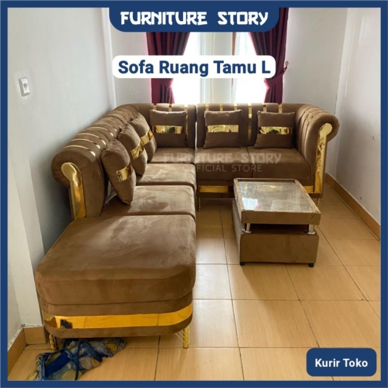 SOFA SUDUT RUANG TAMU MINIMALIS
