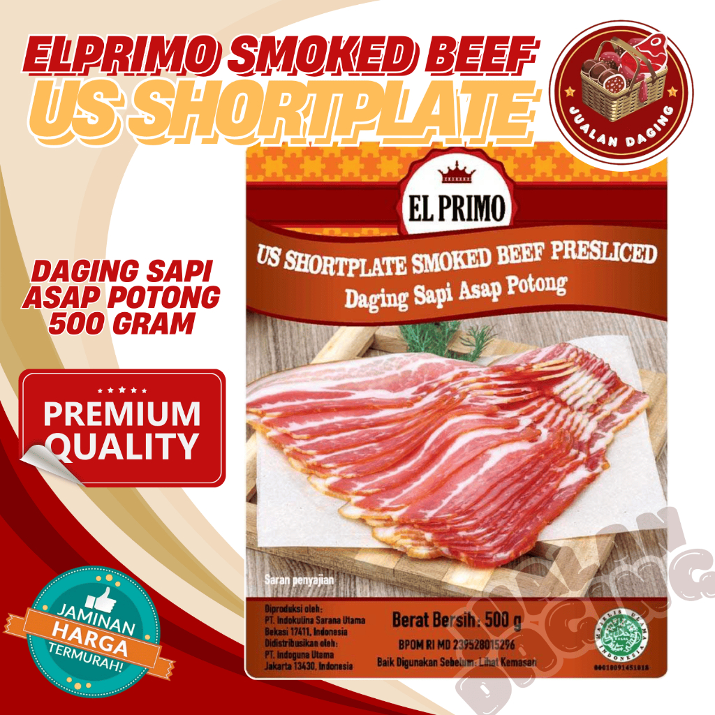 

EL PRIMO SMOKED BEEF US SHORTPLATE 500GR