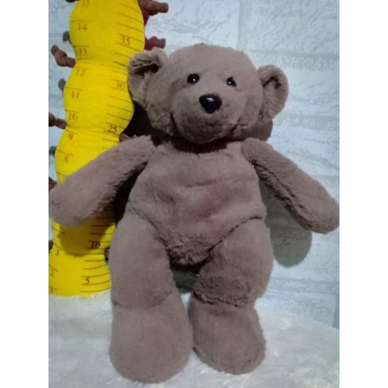 boneka Teddy bear Abu abu miniso new tag