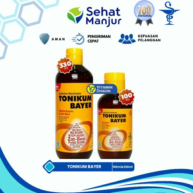 Tonikum Bayer Multivitamin Penambah Darah | Tonikumbayer 100 ml | Tonikumbayer 330 ml