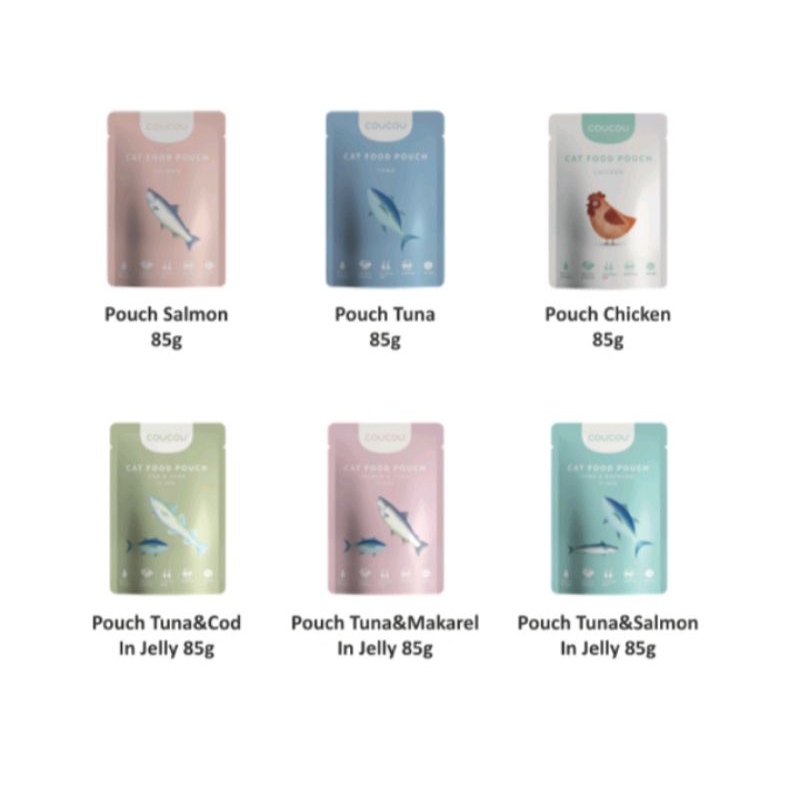 Coucou Wet Food  Pouch 85gram Makanan Basah Kucing