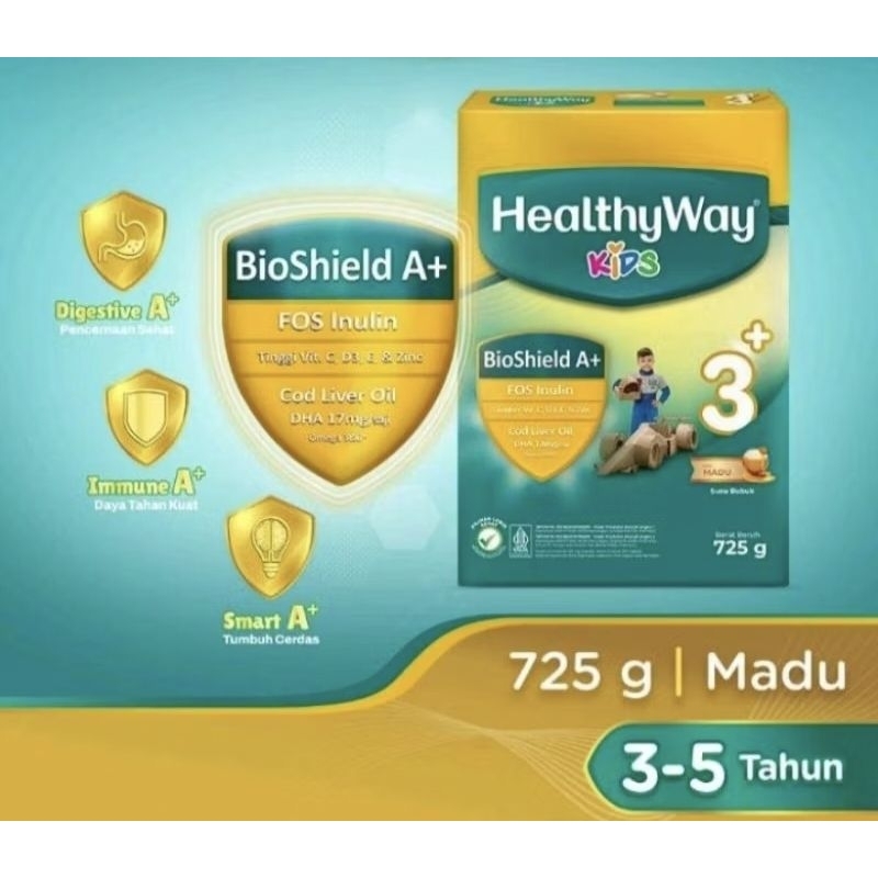 

HealthWay Kids 3+ Susu Bubuk Rasa Madu 725 Gram