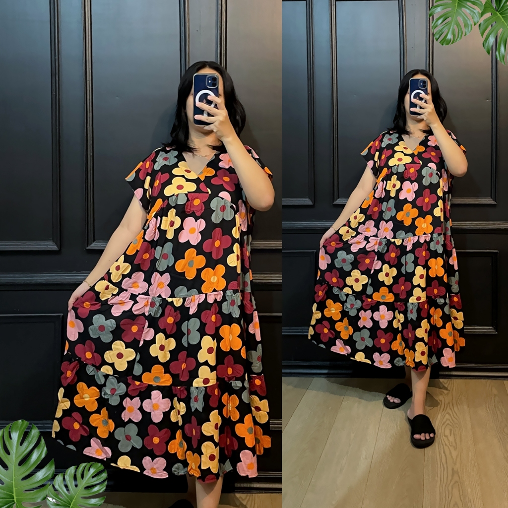 Masayu Dress, Daster Kekinian Rayon, Home Dress Viral Terbaru Motif