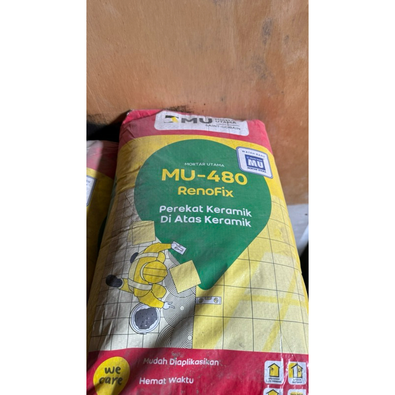 MU 480 perekat lem mortar keramik diatas keramik