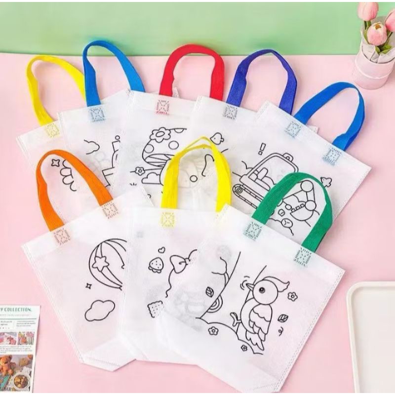 

[SS] Tas Spunbond Mewarnai DIY / Goodie Bag DIY Coloring