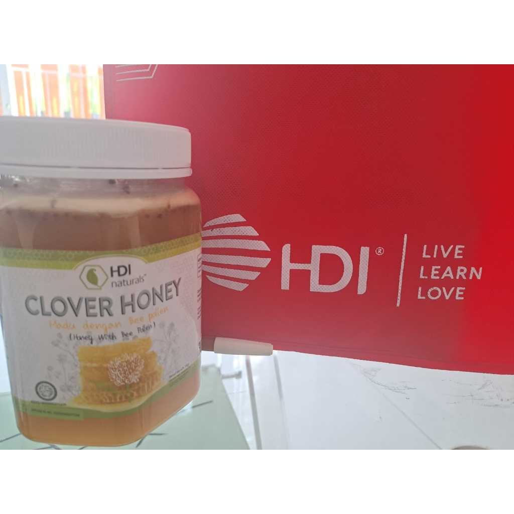 

MADU CLOVER HONEY HDI 100% ORIGINAL KEMASAN 250G, 500G, 1KG + SENDOK KAYU