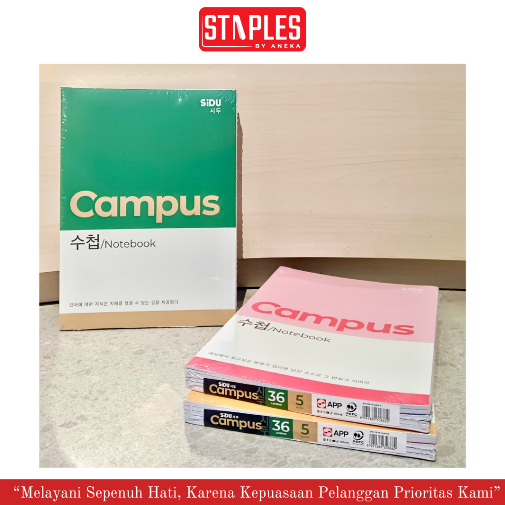 

SIDU Buku Tulis 36 Campus Korea Boxy / Buku Tulis 42 Campus Korea Boxy / Buku Tulis Panjang / Buku Aesthetic