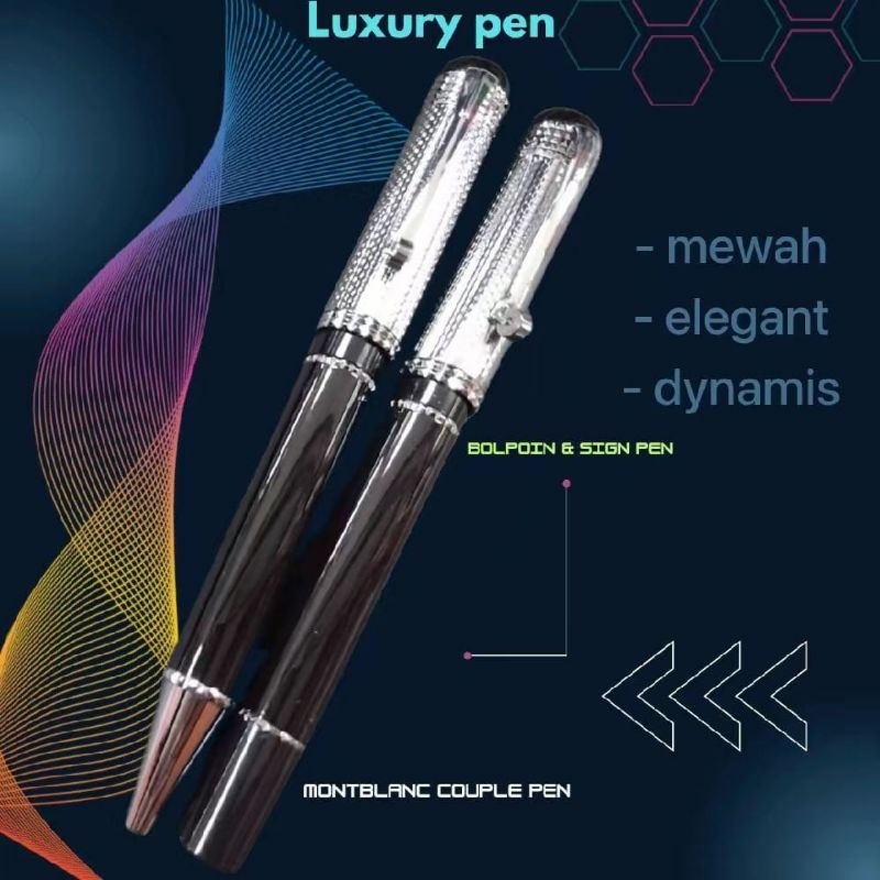 

pulpen couple pasangan rollerball dan bolpoin lengkap dengan box